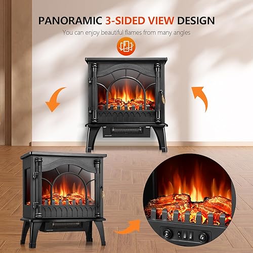 Miniatura 7 de R.W.FLAME - Chimenea empotrable ultrafina para pared (30 y 60pulgadas)