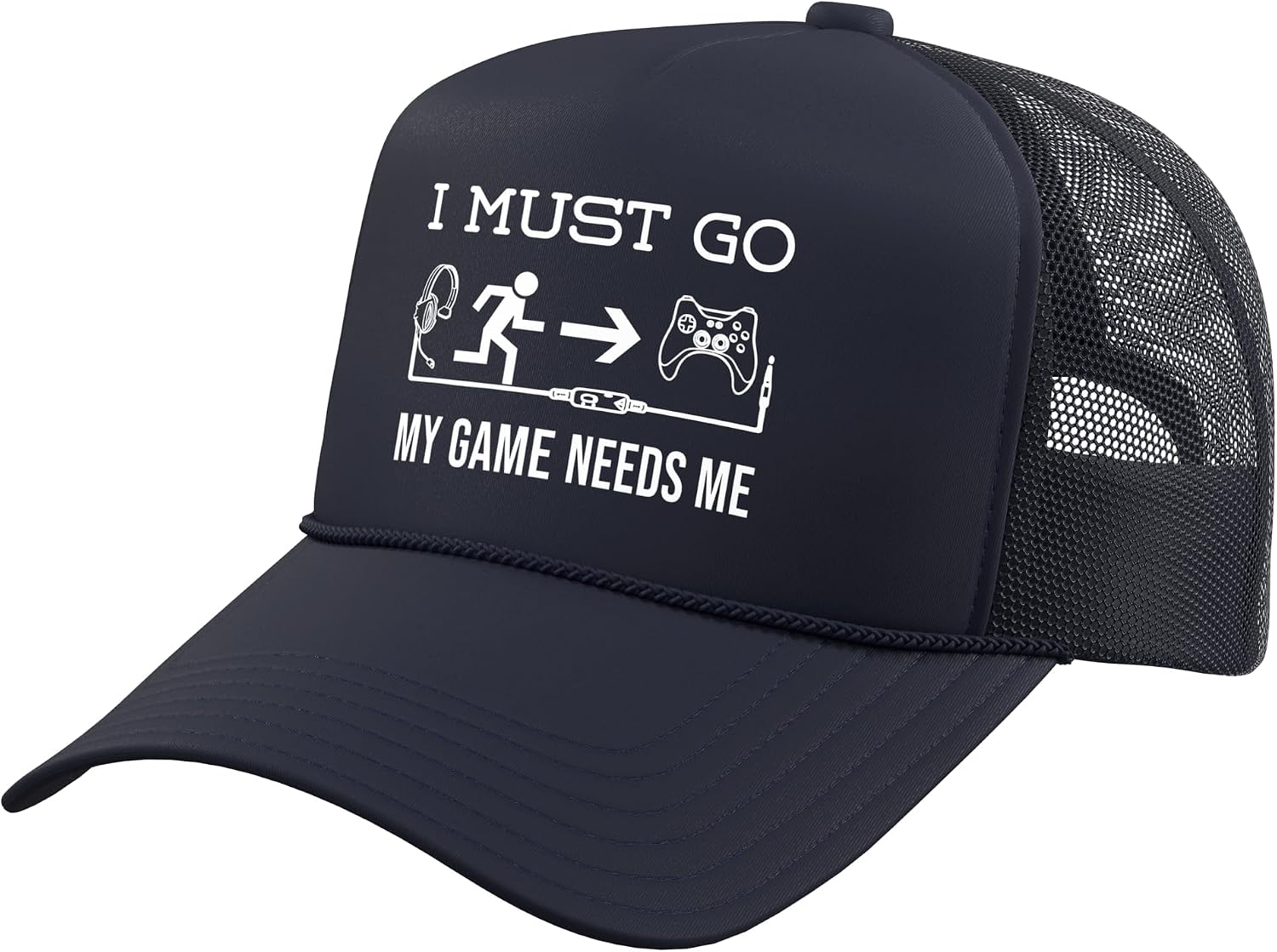 Gamer pc Gaming Consoles Video Games Funny Sayings Gamer Trucker Hat with Adjustable Mesh Back