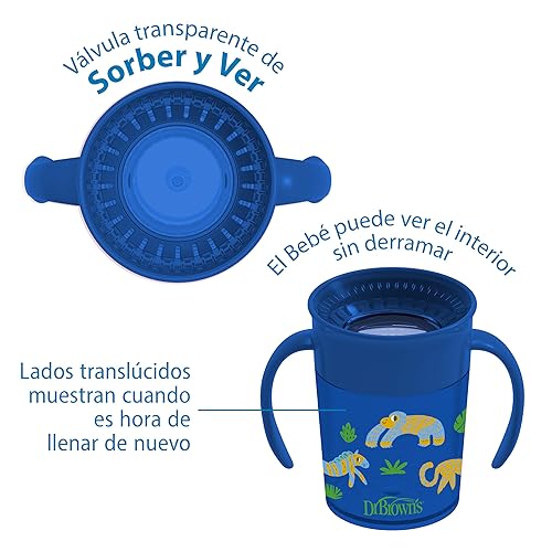 Miniatura 14 de Dr. Browns Milestones Cheers360 Taza azul, de 7 oz