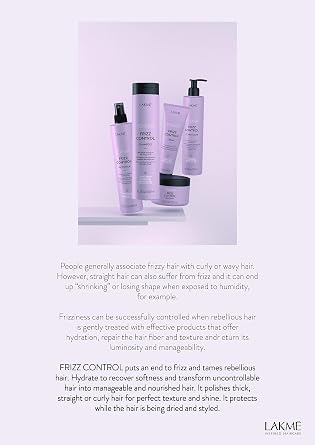 LAKME Teknia Frizz Control Leave In Conditioner, Anti Frizz Conditioner for Frizzy or Curly Hair