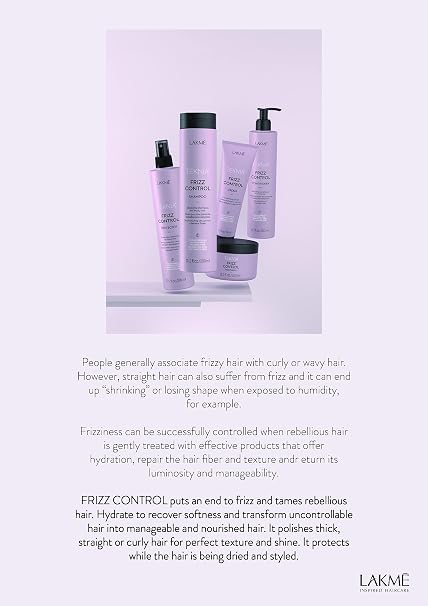 LAKME Teknia Frizz Control Leave In Conditioner, Anti Frizz Conditioner for Frizzy or Curly Hair