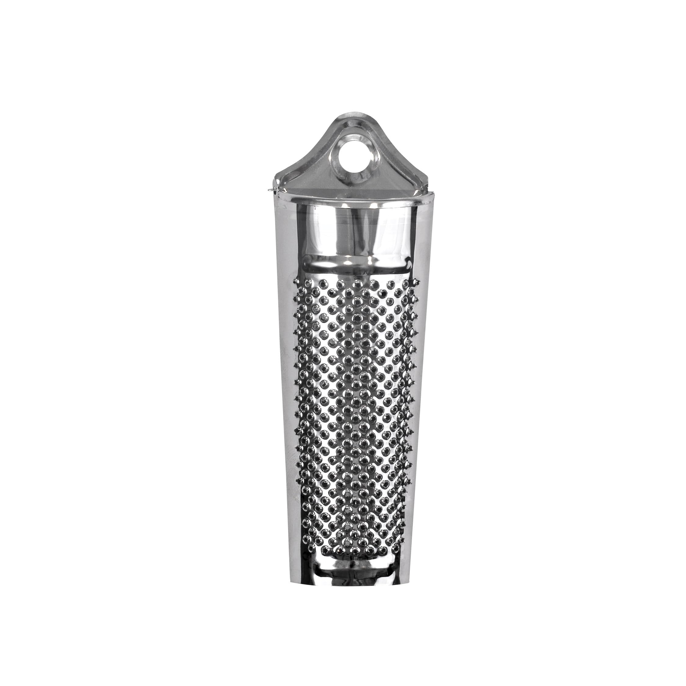 HIC Kitchen Nutmeg Grater, Stainless Steel, Grates Nutmeg, Cinnamon Sticks, Block Chocolate, Ginger, and Hard Cheeses