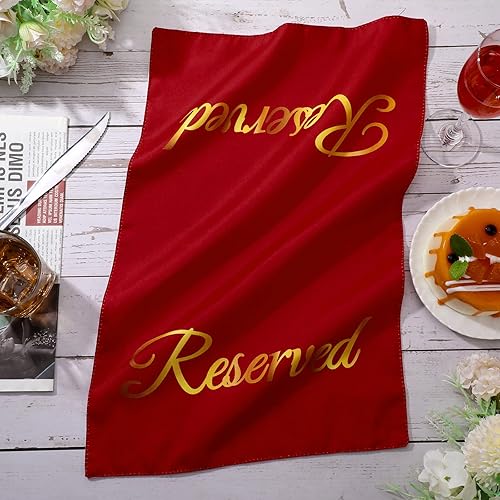 Miniatura 4 de Paquete de 20 letreros de asientos reservados para sillas reservadas, letreros de iglesia reservados, paños reservados para bodas, reuniones o