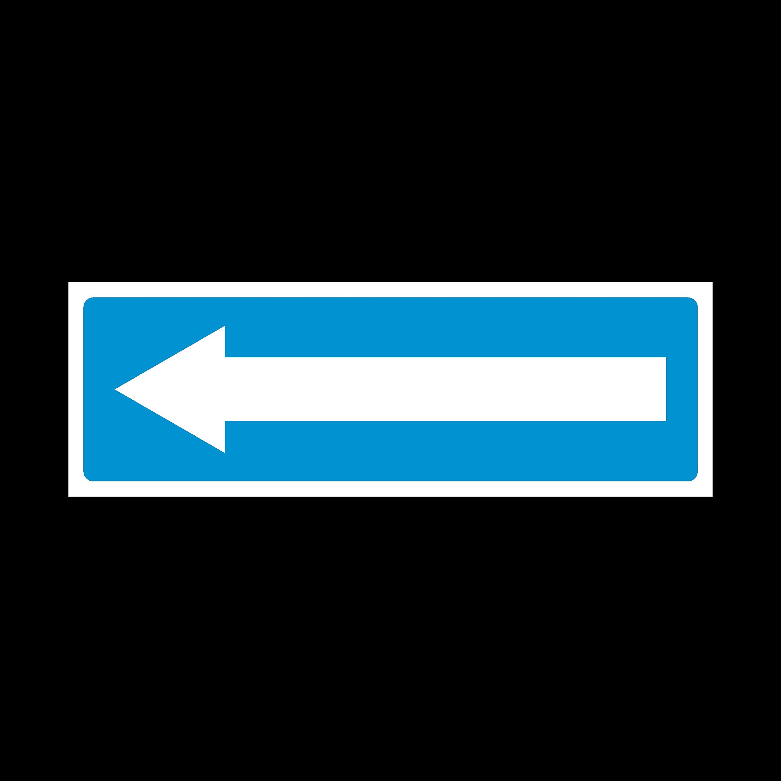 Blue Arrow Sticker/Self Adhesive Sign - Directional Arrow