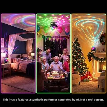 Disco Ball Party Light Sound Activated with Remote