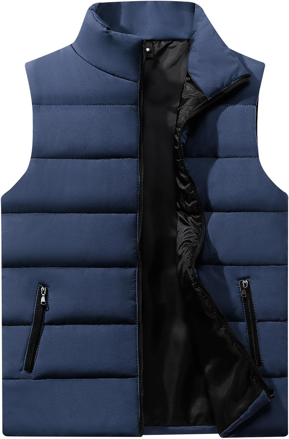 Winter Warm Vest for Men Casual Lightweight Sleeveless Puffy Vests with Pockets Hiking Travel Fishing Outfits