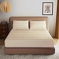 Vista 16 de 2 paquetes de sábanas ajustables 100% algodón egipcio tamaño TwinXL, sábana ajustable de 600 hilos de algodón, sábana bajera con bolsillo profundo