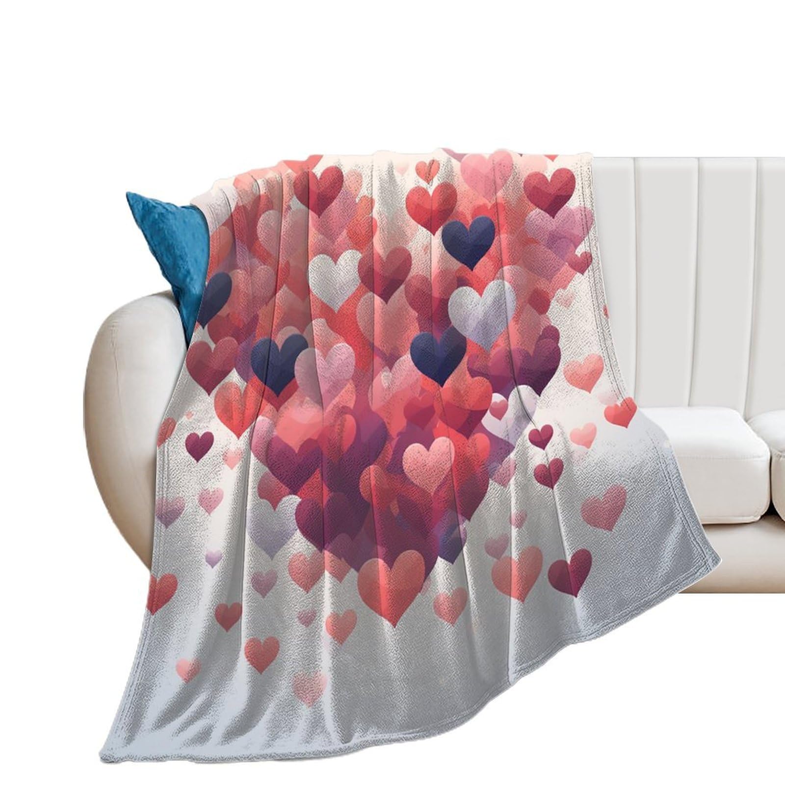 Couverture de lit en flanelle 152x203 cm légère et pelucheuse pour lit et canapé