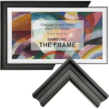 Linear Black Bezel for 50" Samsung The Frame TV 2021-2026 | Fits 50LS03A/B/C/D/F/H only; not for other TVs. Wall mounting required. 2.85" wide, 2.15" overhang; NZ solid wood.