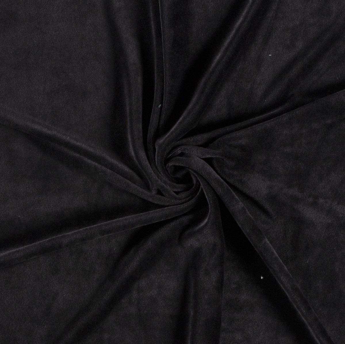 Luxury Stretchy Soft Velvet Velour Fabric Material - Black, 1MTR 150x100cm