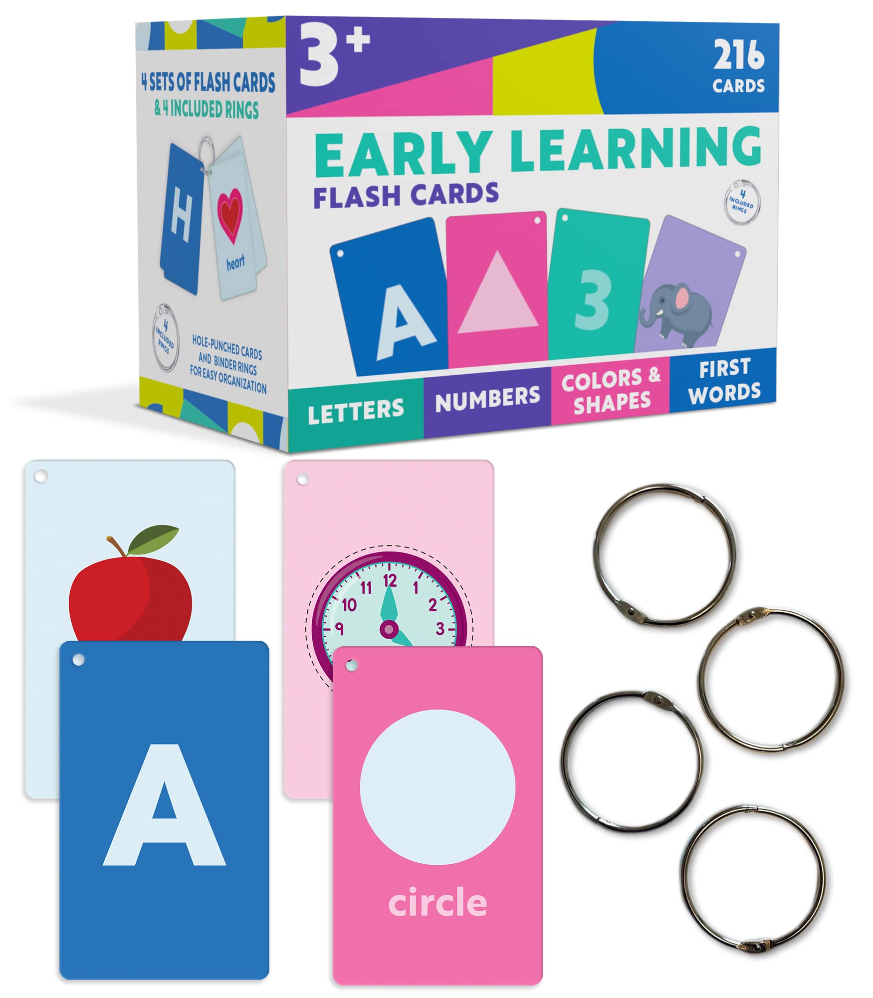 Carson Dellosa 4-Pack Toddler Flash Cards Ages 3+