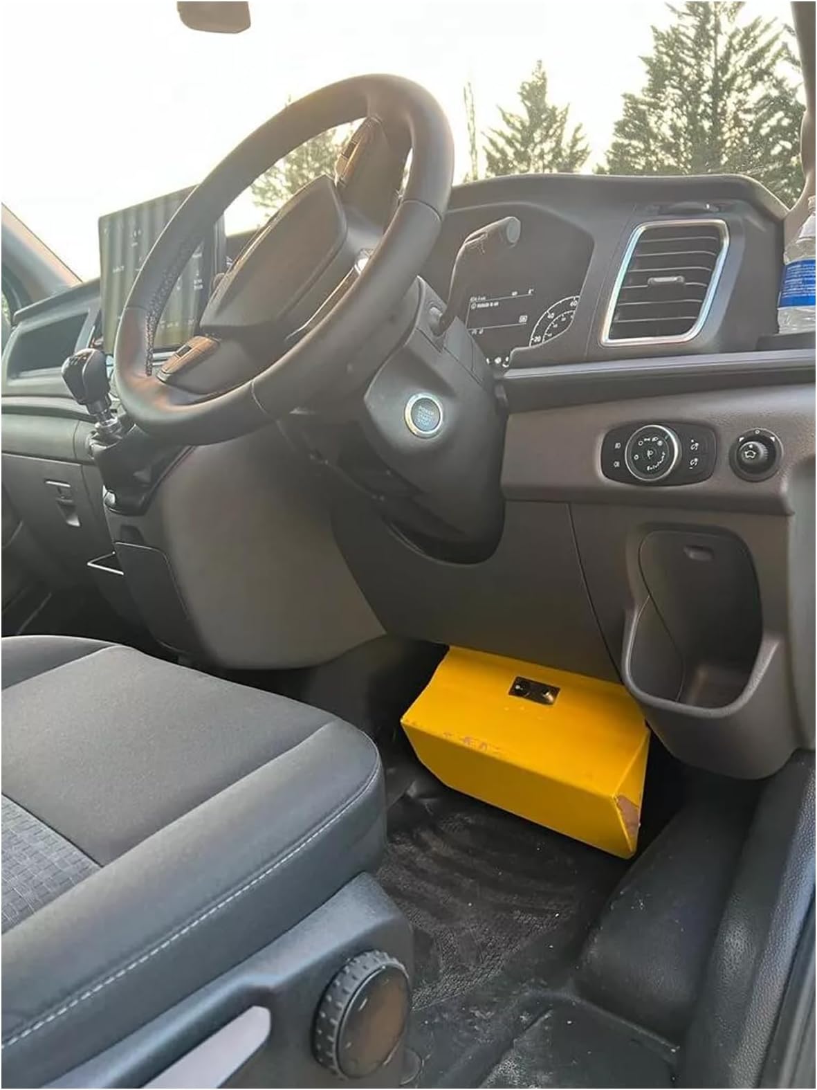 Compatible with Ford Transit V363 [2013-2023] Pedal Lock Box for Motorhomes, Campervans and Caravans, Anti-Theft Security for Brake and Clutch Pedals (RHD)