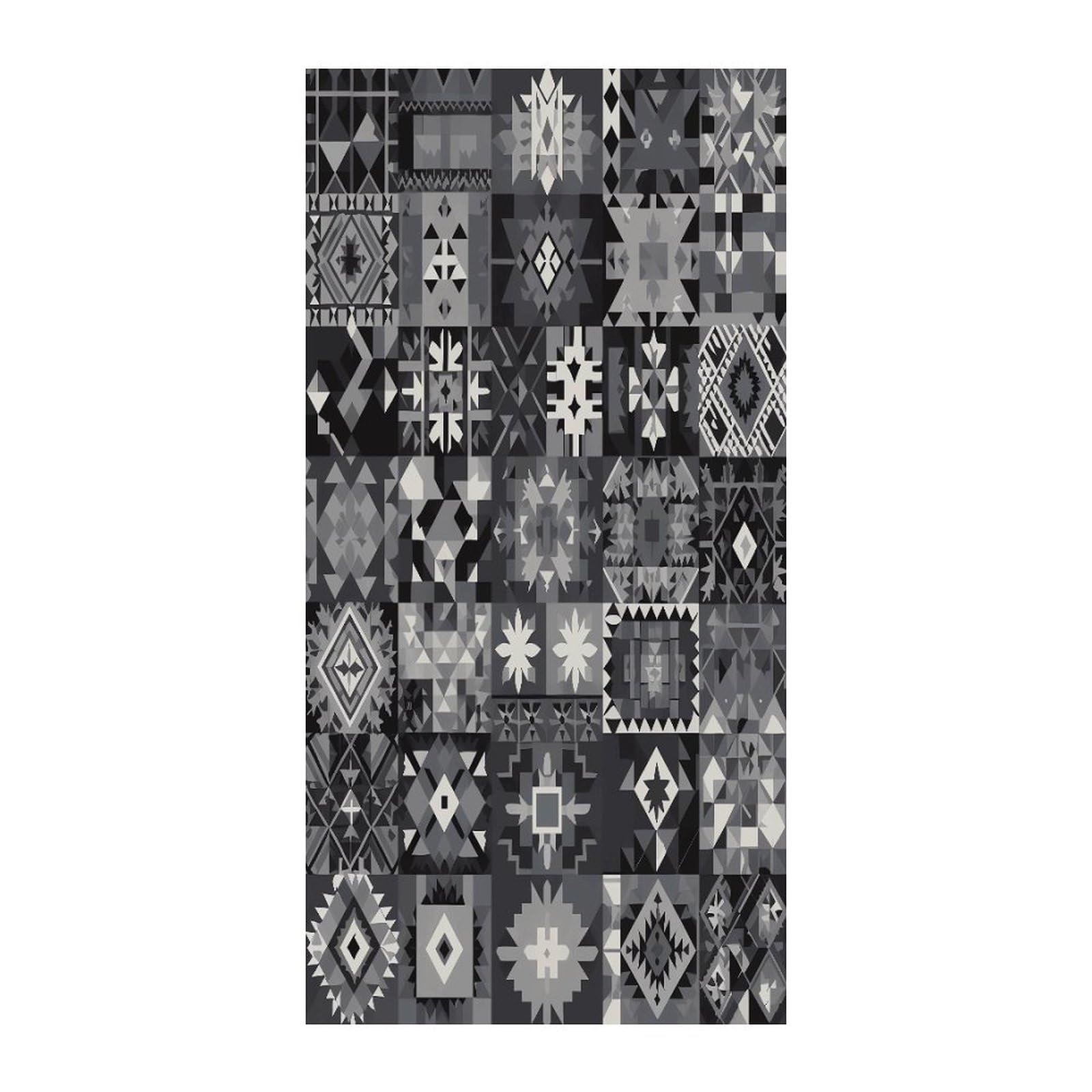 Fekiloot Style Gray Pattern Background Door Curtain Room Divider Curtains