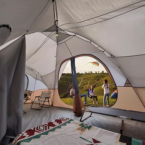 Miniatura 2 de UNP Tienda de campaña para 10 personas, tiendas familiares, fiestas, tienda de campaña para festivales de música, grande, fácil de instalar, 5