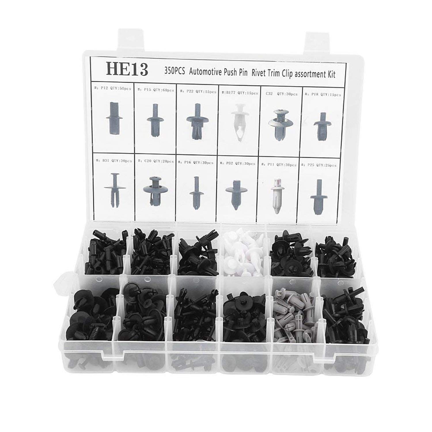 Buy ZENHOX 350Pcs Auto Fasteners Replace for Multiple Models Car Push Pin Rivet Trim Moulding