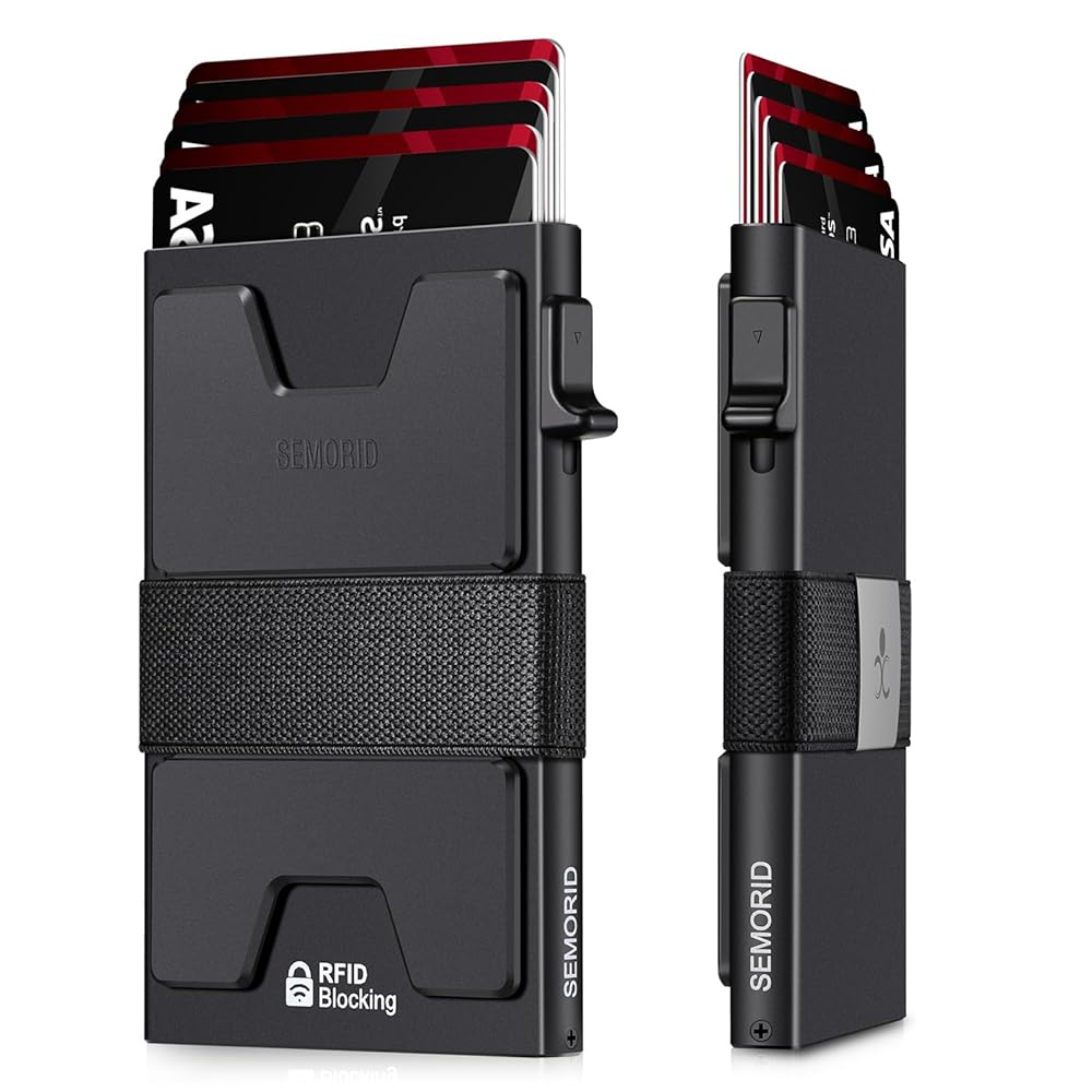 Amazon.com: SEMORID Slim Aluminum Card Holder Wallet for Men