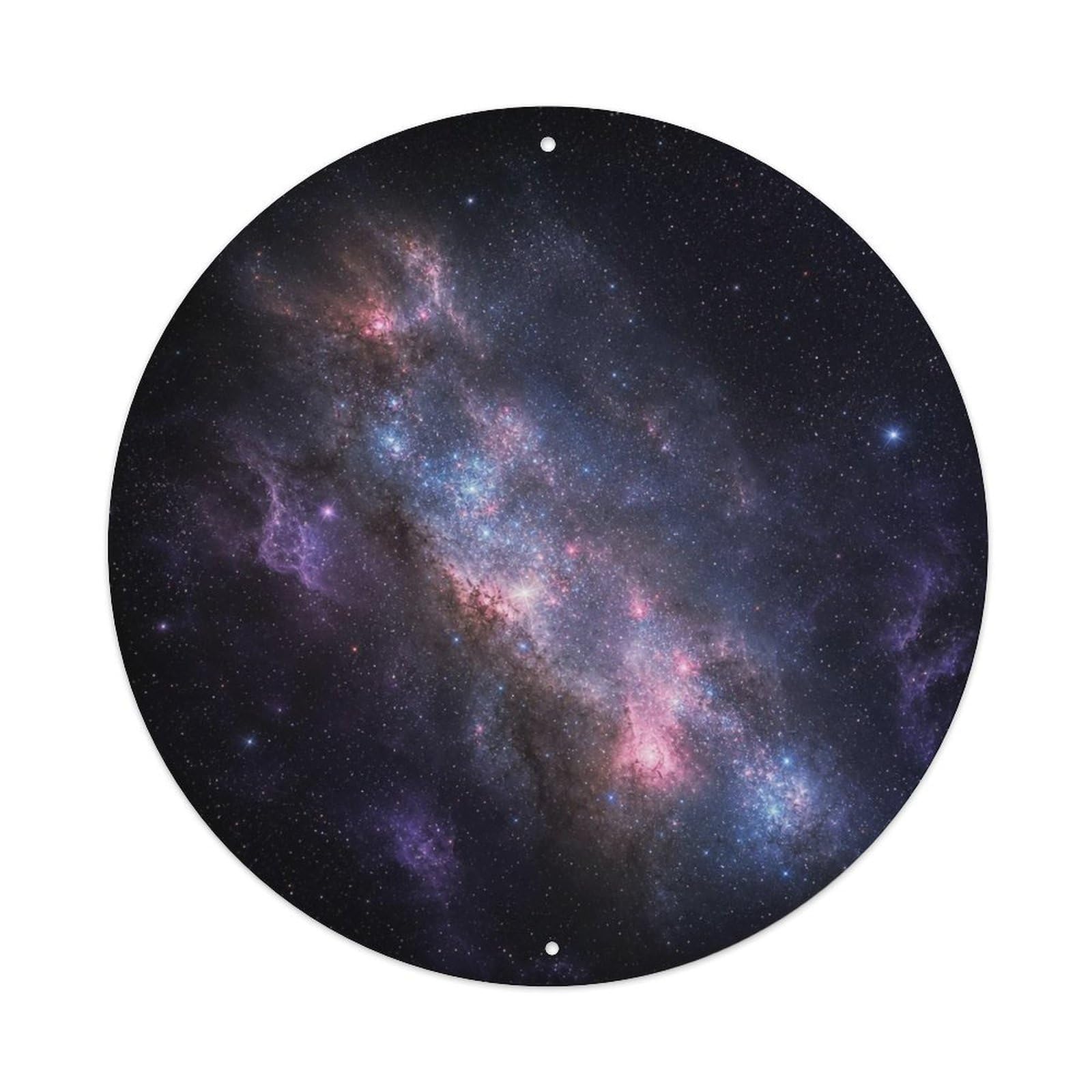 Okngb Style Deep Space Small Magellanic Cloud Telescope View Orbit Metal Tin Sign Plaque Wall Decor For Cafe, Man Cave, Club Bar, Office, Home Garden Round Metal Poster 8X8inch