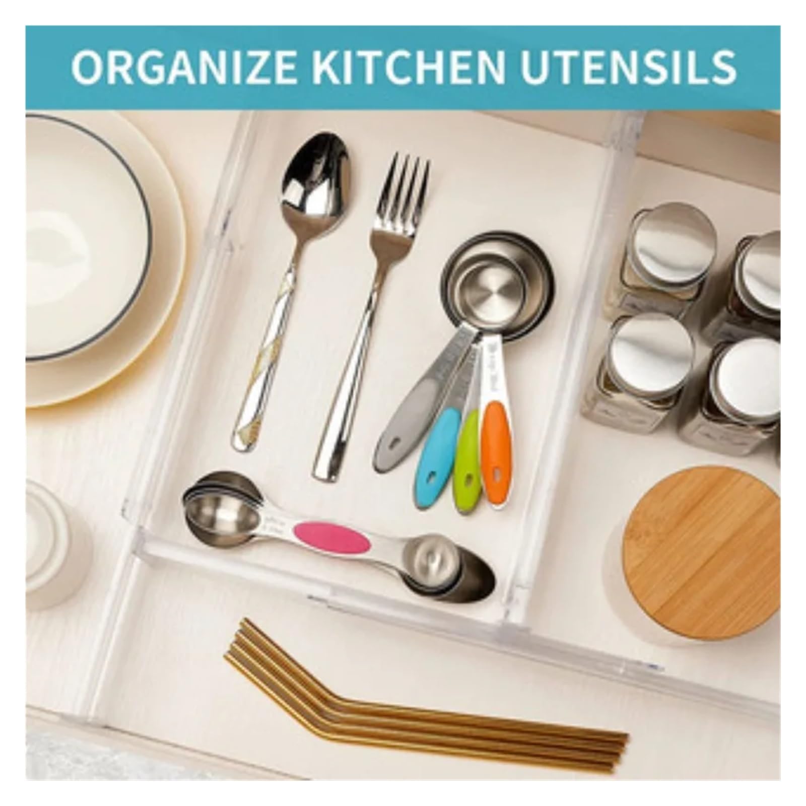 Cajas Organizadoras Cajones 2pcs Drawer Divider Adjustable Length Transparent Plastic For Clothing Kitchen Utensils And Office Storage And Organization