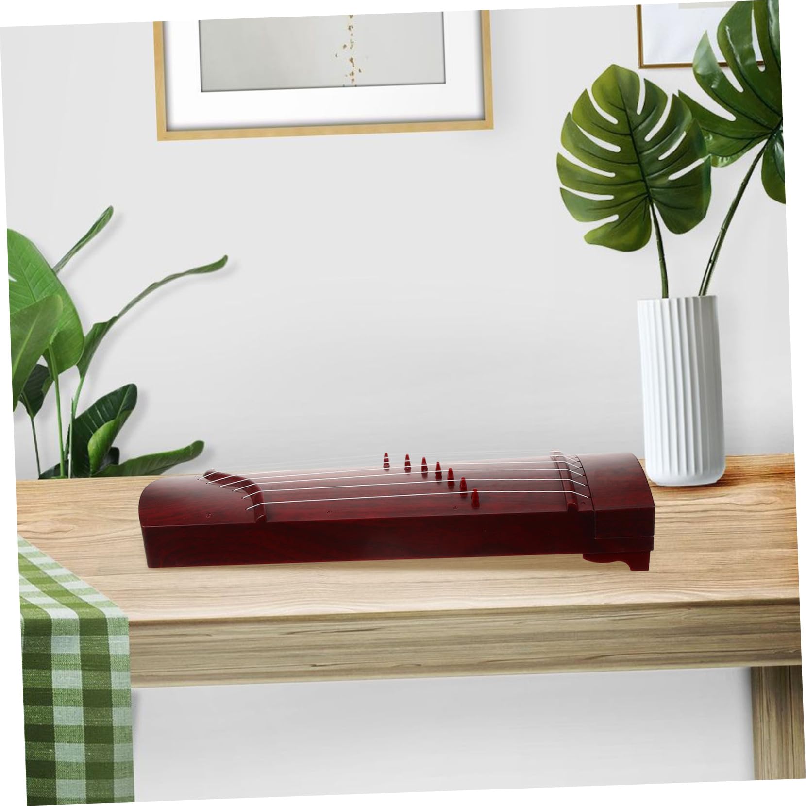 Toddmomy Guzheng Petit Marron en Abs, Instrument de Musique Chinois pour Garçon et Filles Débutants, Design Attrayant et Fabrication Soignée, pour L'apprentissage Musical