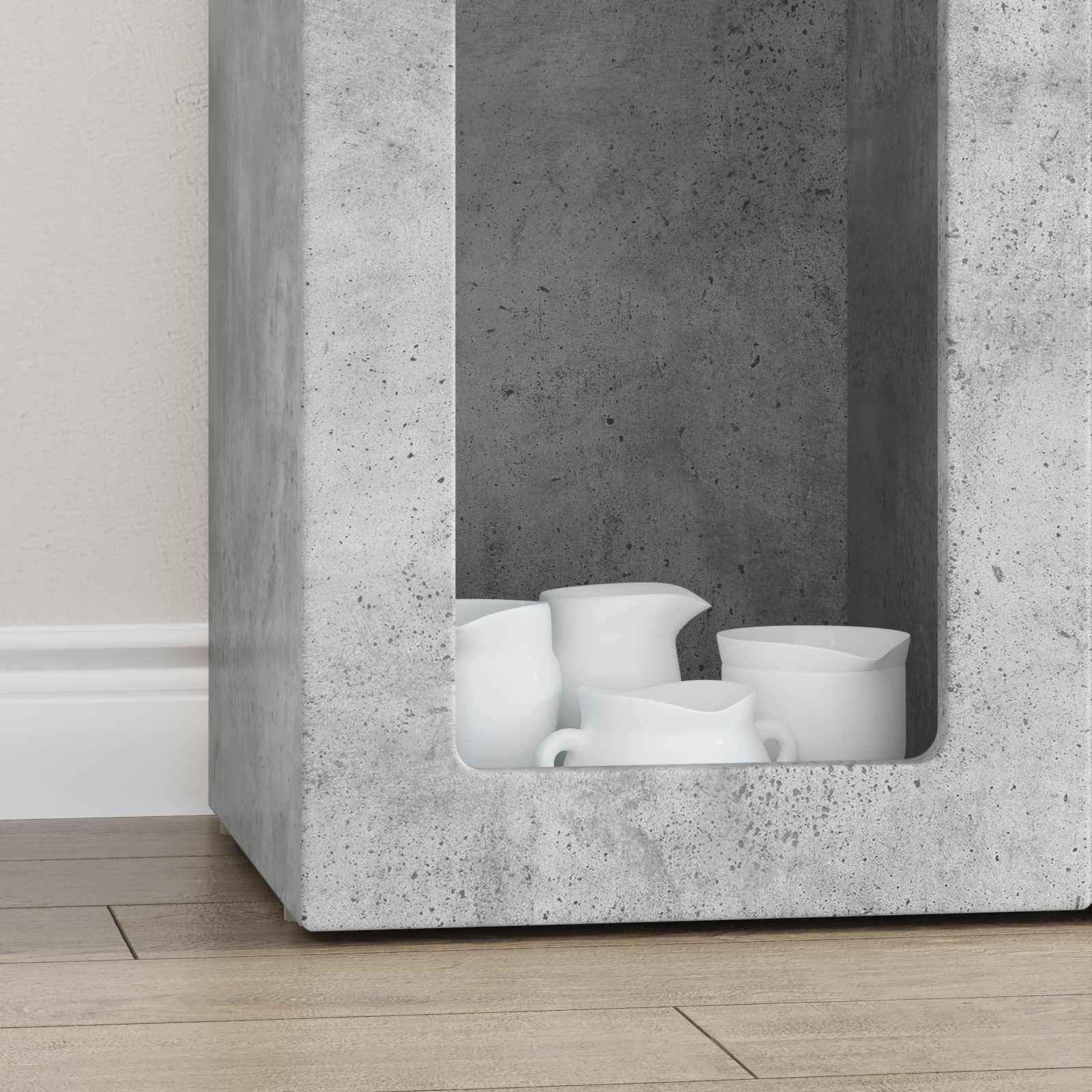 Credenza grigio cemento, 59 x 35 x 100,5 cm, in legno