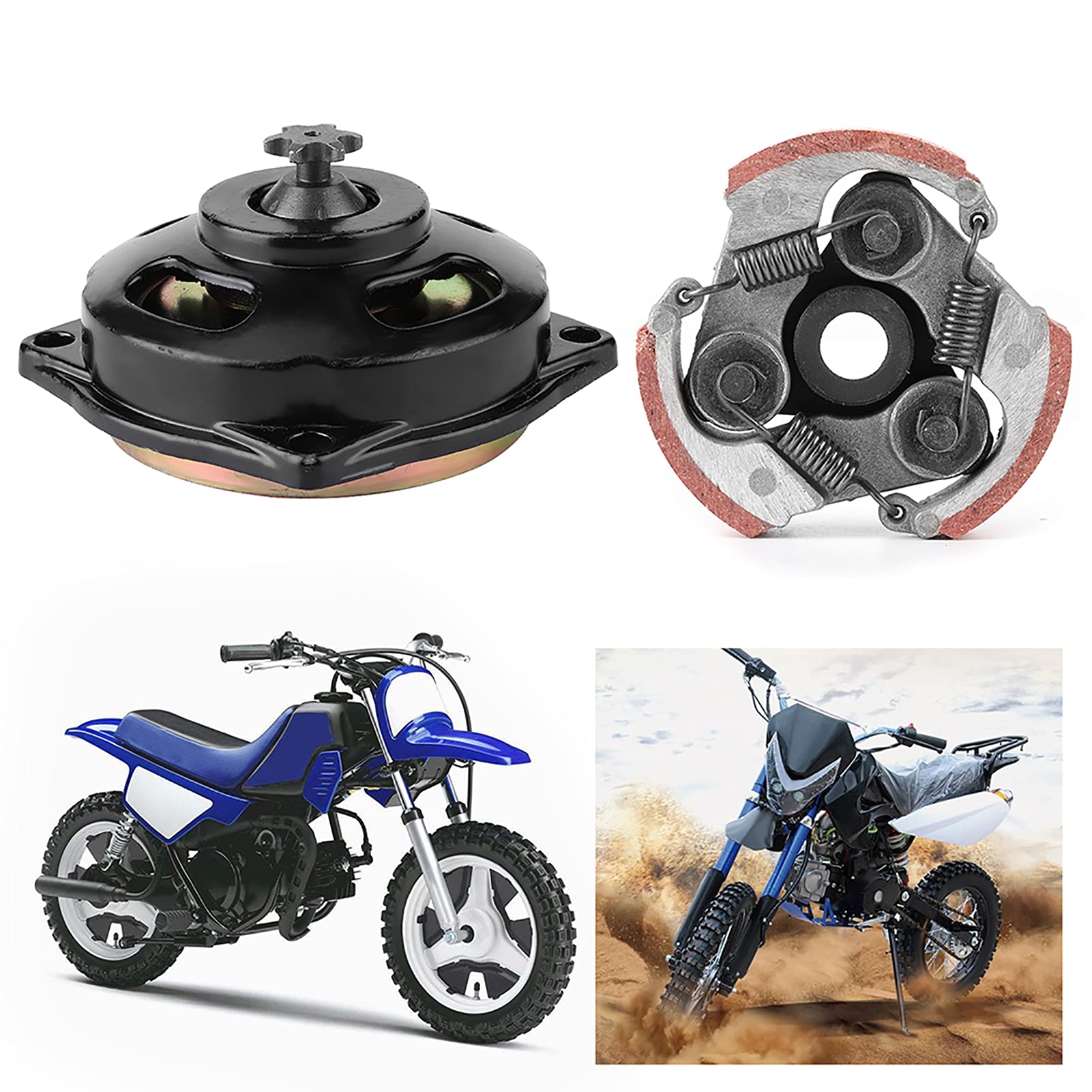 Embrayages et Pièces Kit de Boîte de Vitesses à Tambour D'embrayage à 6 Dents adapté pour 47 49cc Mini Moto Quad Pocket Bike