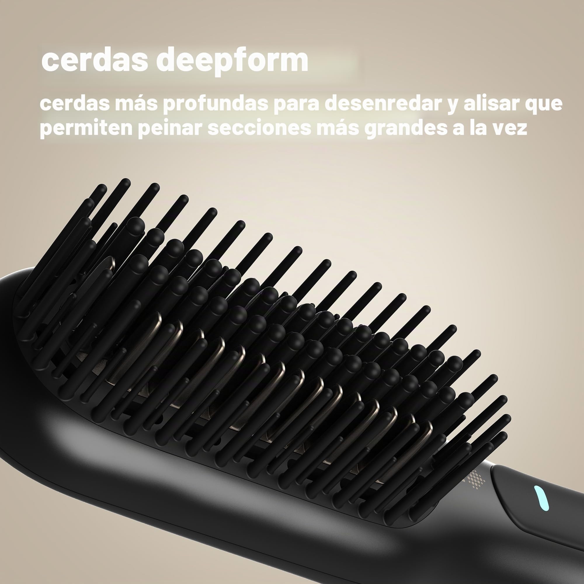 REVAMP Progloss Deepform Cepillo Alisador Cerámica - 2 en 1 | Cepillo Calentador, Aire Caliente, Cabello Húmedo y Seco, Suavidad y Brillo Profesional