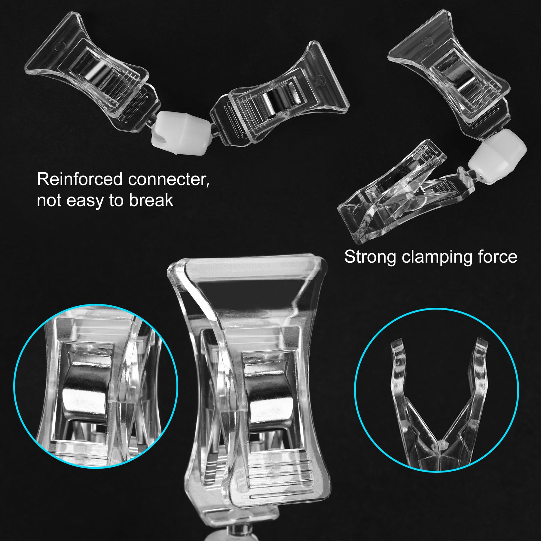 Snapklik.com : Clear Sign Clips On Merchandise Display 50 Pack Plastic ...