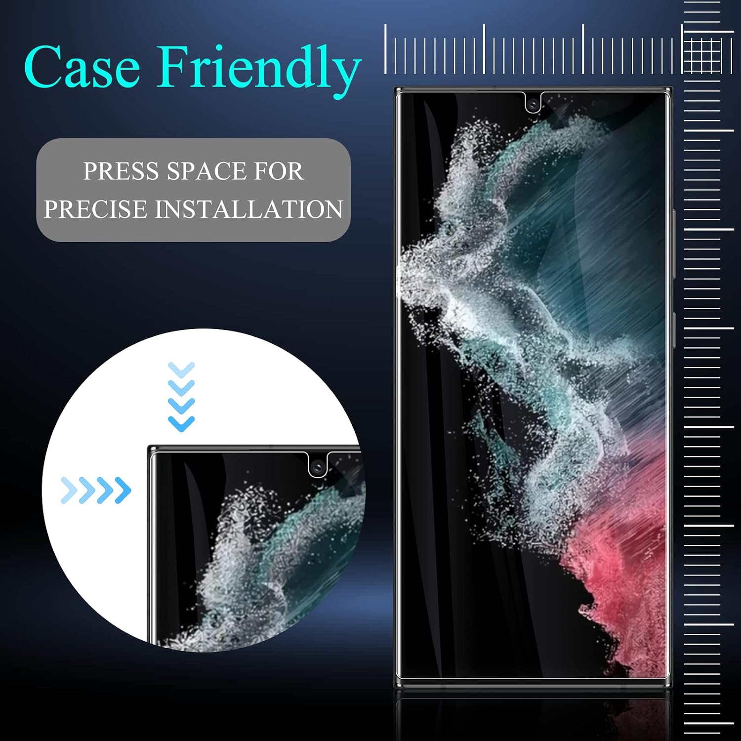 LYWHL [2+2 Pack] for Samsung Galaxy S22 Ultra Privacy Screen Protector, [Compatible Fingerprint] Anti-Spy Full Adhesive Flexible Film + Camera Lens Glass Protector for Galaxy S22 Ultra 6.8”