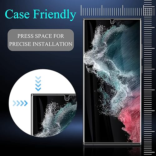 Miniatura 38 de LYWHL Paquete de 2 + 2 protectores de pantalla de privacidad para Samsung Galaxy S23 Ultra (no de vidrio), película flexible antiespía compatible