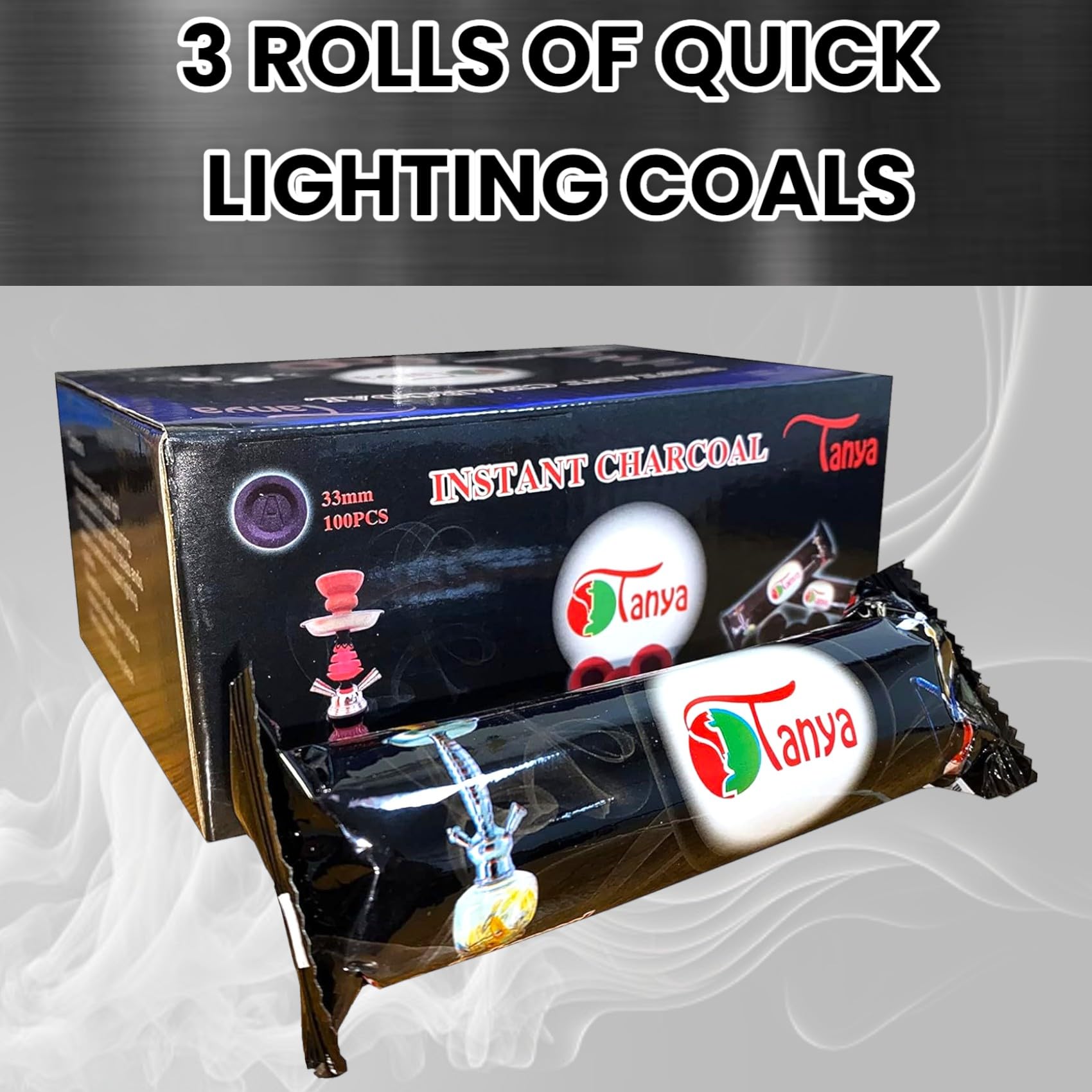 Amazon.com: Zebra Smoke Charcoal Shisha Nargila Coals for Shisha Smoking 30  Tablets : Health & Household