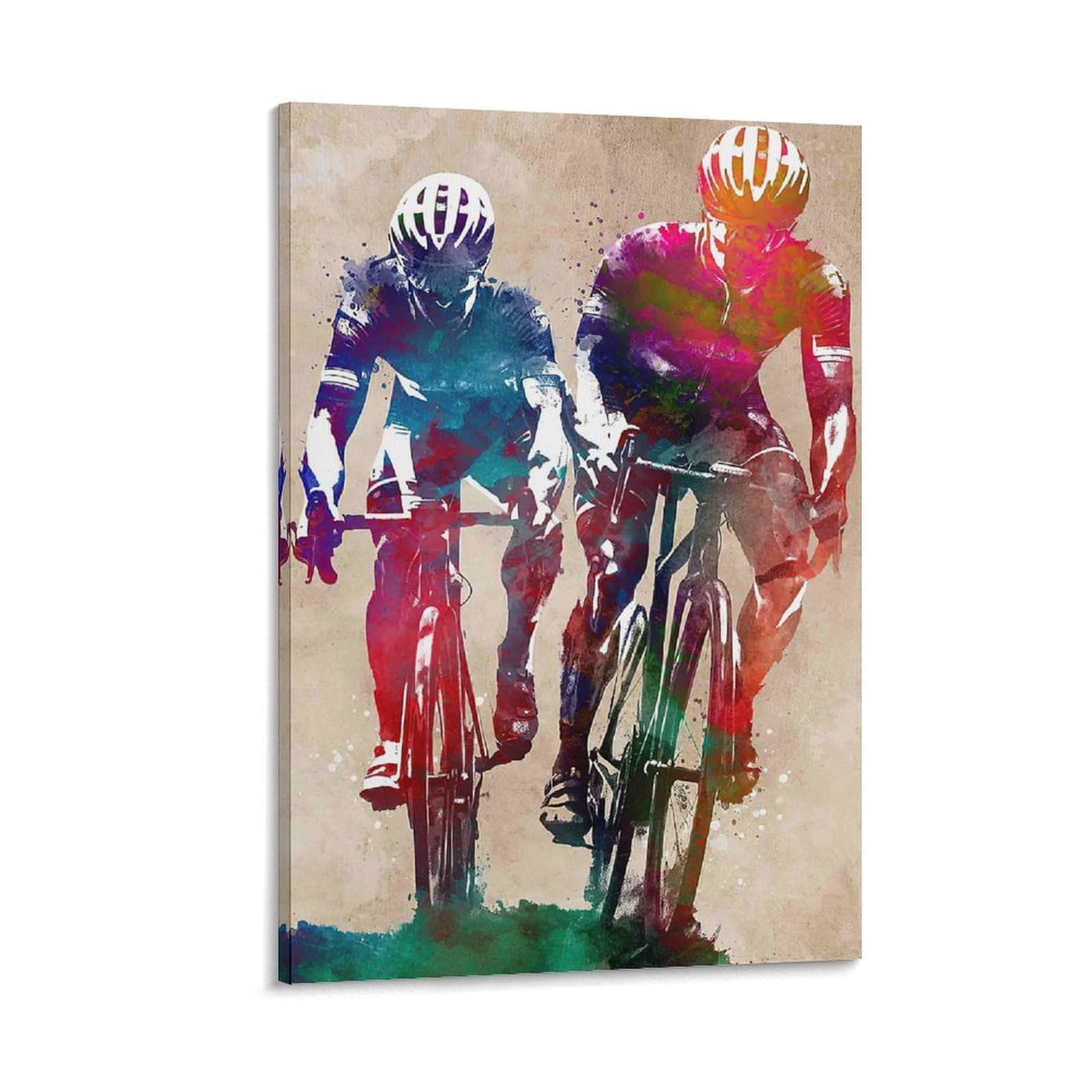 DHBANEIOK Cycling Race Art_1 Poster Artwork Giclee Canvas Prints Modern Canvas Wall Art Picture Wall Hanging for Bathroom Wall Decor 16x24inch(40x60cm)