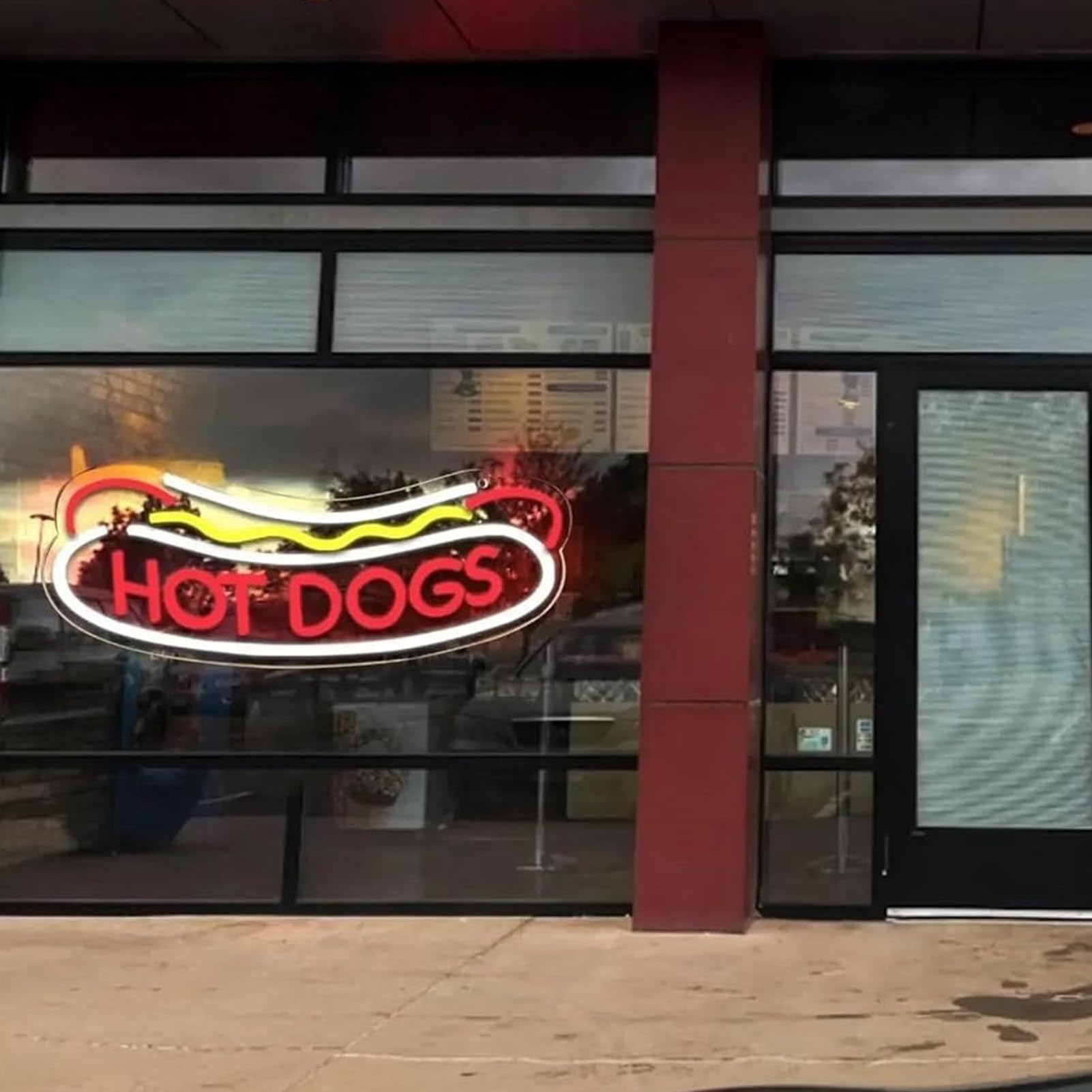 Hot Dogs Neonschild für Wandation, Hot Dogs LED Geschäftsschilder für Fast Food Läden Weihnachtsgeburtstagsfeier Geschenke LED Art Wall Hanging ative Lichter