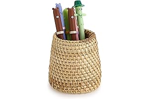 BTSKY Rattan Beach Pencil Holder