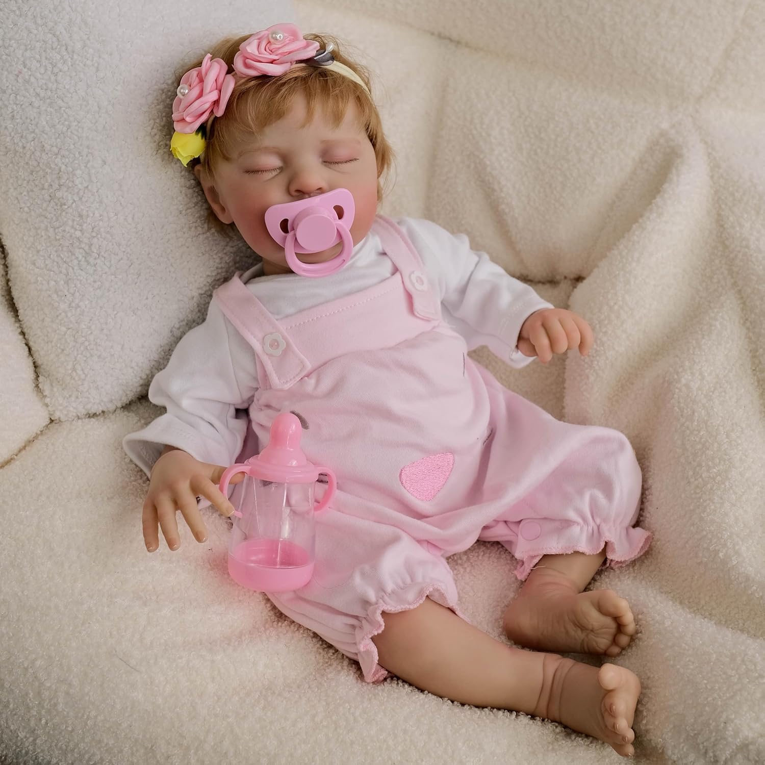 Reborn Dolls 48 cm urocza dziewczynka realistyczna śpiąca lalka niemowlę prawdziwe dziecko uczucie ważone życie jak Reborn Girl lalki z ubrankami dla lalek zestaw ubrań