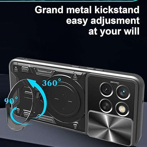 Miniatura 4 de Chengmi ZMONE - Funda para Redmi K50 GamingXiaomi Poco F4 GT 5G con protector de pantalla de vidrio (paquete de 2) resistente de doble capa de grado