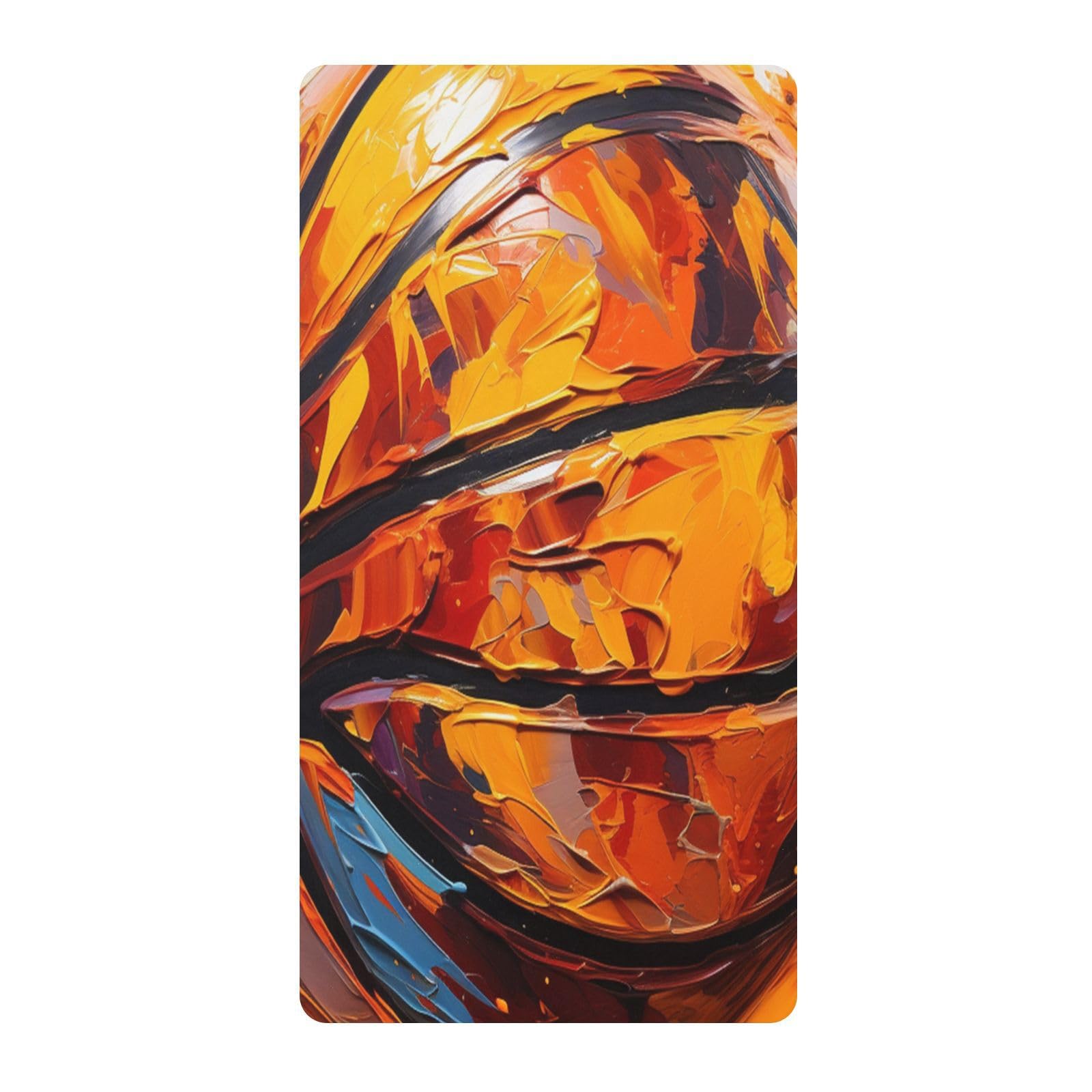 Basketball Fire Abstract Art Toddler Crib Sheet Soft Cotton Baby Play Sheets Fitted for Mattress Playard