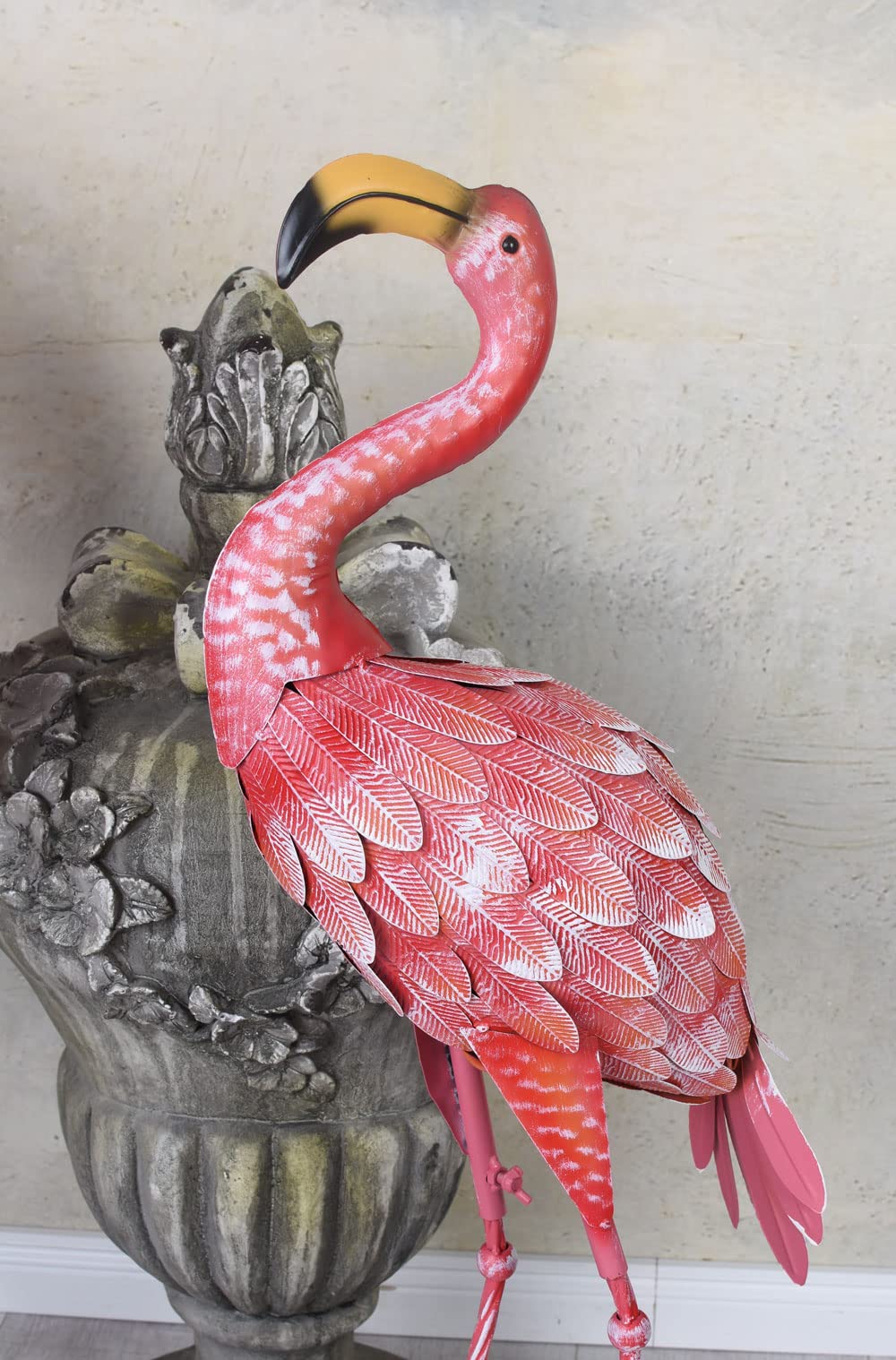 2 flamingi zestaw figurek flamingów ptak na palach figurka ogrodowa 94 cm metalowa figurka ogel dekoracyjny aja302 Palazzo ekskluzywny