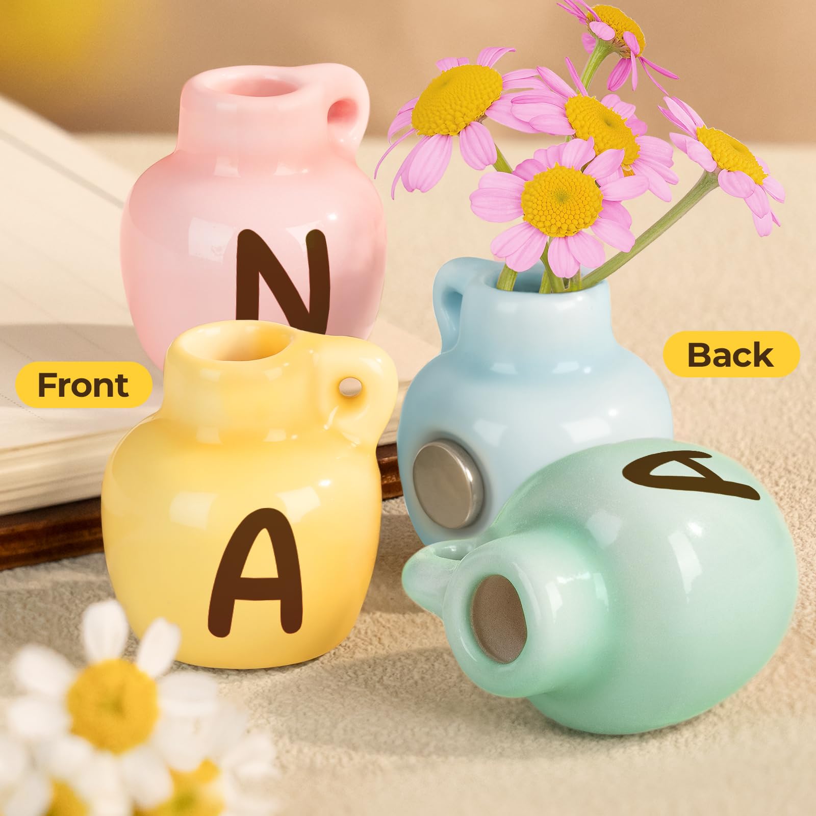 Nana Gifts, Birthday Gifts for Nana from Grandkids, Mini Vase Fridge Magnets for Nan Nanny Grandma for Christmas Mothers Day