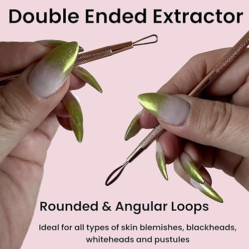 Miniatura 5 de 2 Herramienta profesional de acero inoxidable para eliminar puntos negros, herramienta extractor de manchas  acné, piel, nariz, cara, zona de