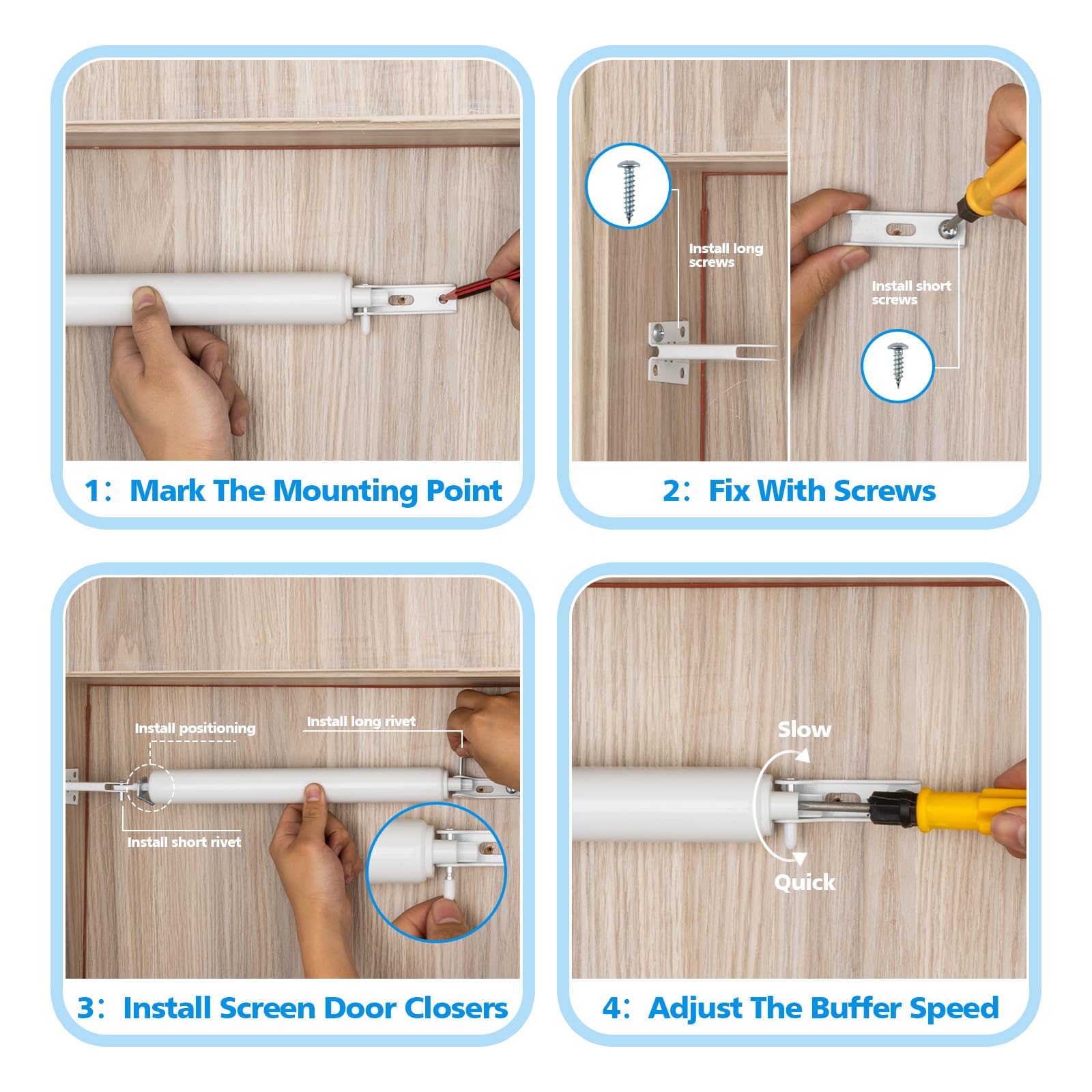Wright Products Pneumatic Closer And Push Button Latch Combo Kit, Black V1033BL - The Home Depot - View #11