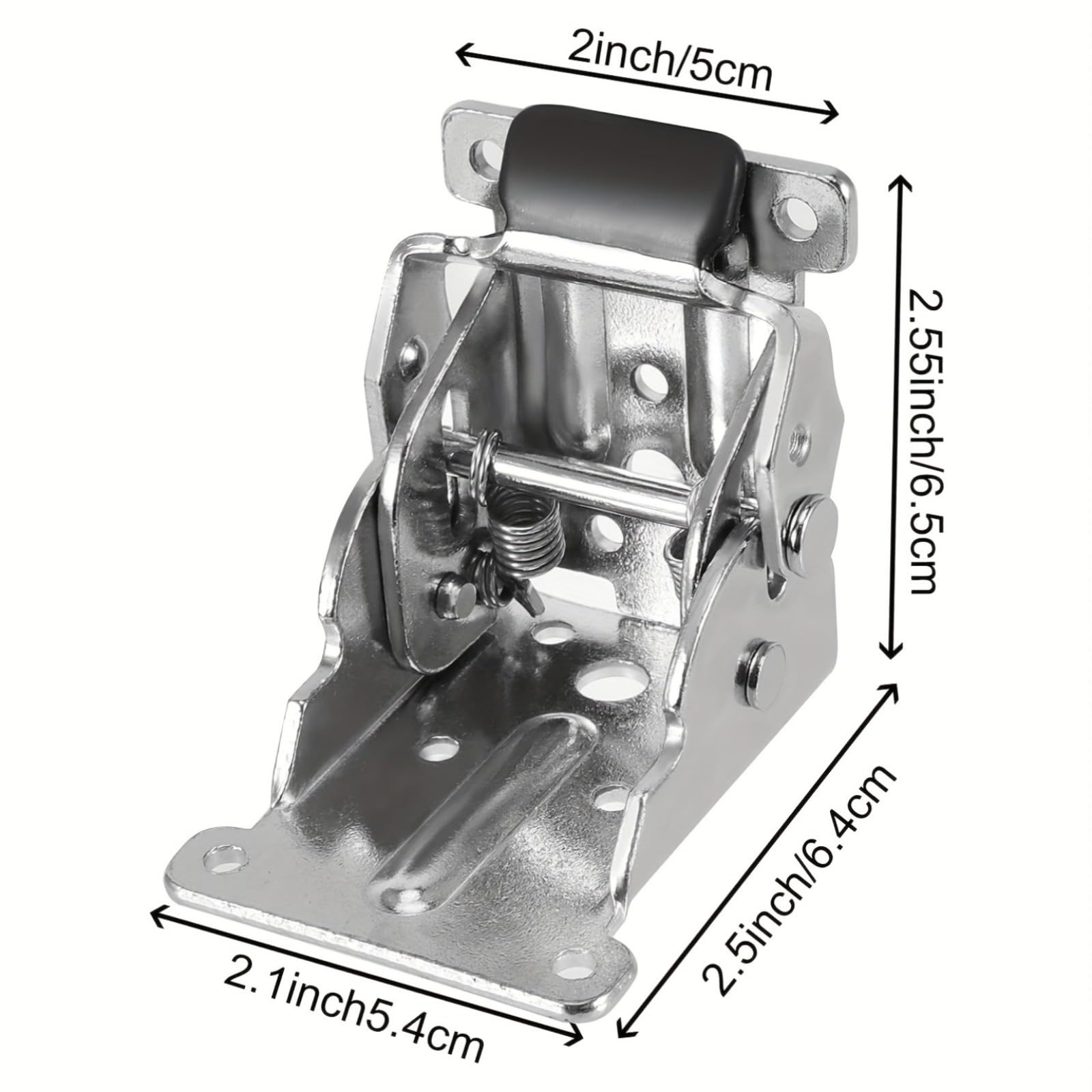 dDanke 4-Pack Folding Table Leg Brackets 90 Degree Self-Locking Hinges with Screws Metal Foldable Support for Furniture and Workbench (Silver)