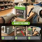 Machine manuelle de dénudage de fils, outil de dénudage à manivelle alimenté par perceuse avec 6 canaux et 5 lames, compatible avec des fils de 0,06" à 0,67", machine de dénudage de fils pour le recyclage de cuivre