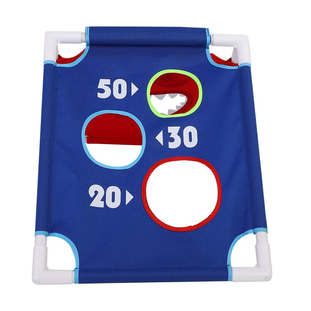 Karlak Tablero de Juego de Lanzamiento Puf, Disfrute Portátil Premium con 6 Pufs para Reuniones Al Aire, Lona Ligera y No Tóxica, Ideal para Actividades Familiares