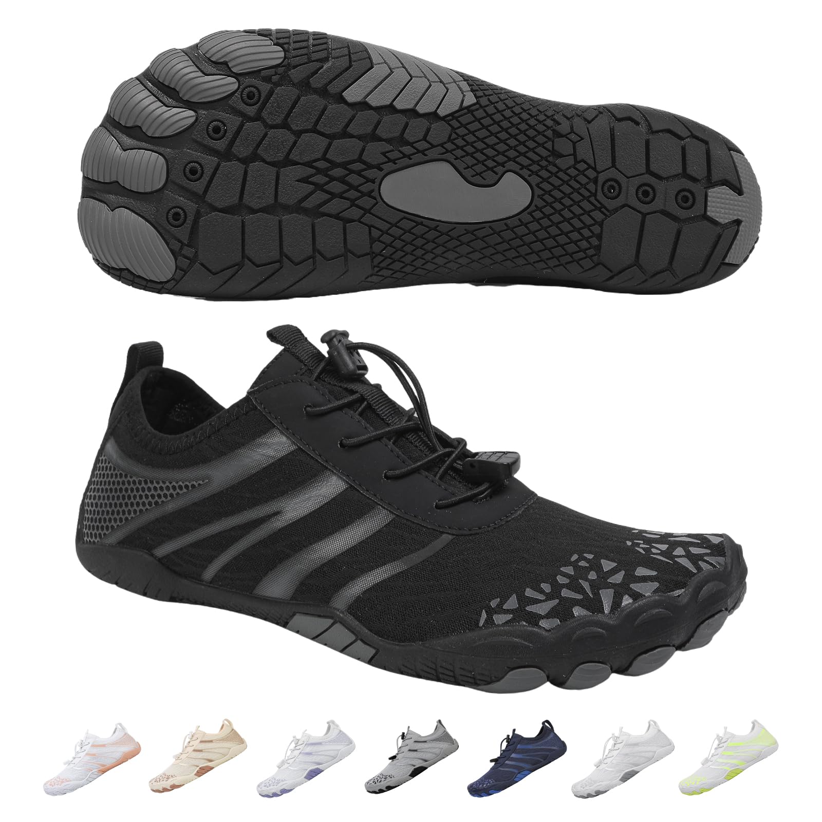 SIOSNETA Hike Barefoot Shoes for Women Men, Breathable Non-Slip Athletic Footwear, Wide Toe Water Shoes for Hiking, Non-Slip Neuropathy Shoes for Women Men, Grounded Comfort wear
