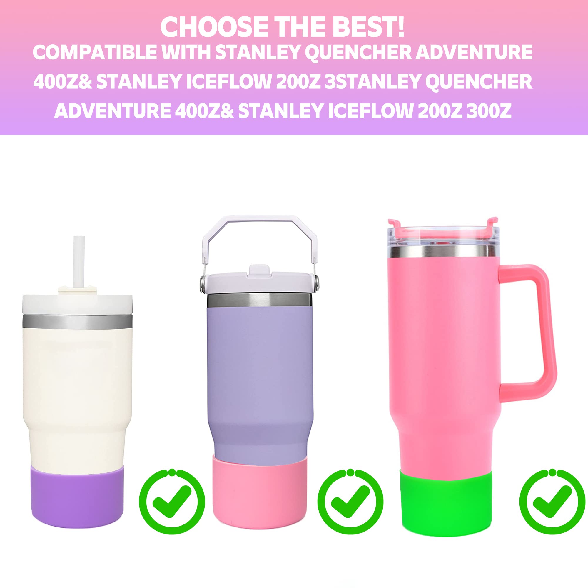 2 Pezzi Custodia protettiva in silicone antiscivolo per Quenche H2.0 da 40 once, IceFlow Flip da 20 once e 30 once, e Hydroflask da 12-24 once, accessori per contenori di bevande | SHEIN ALIA