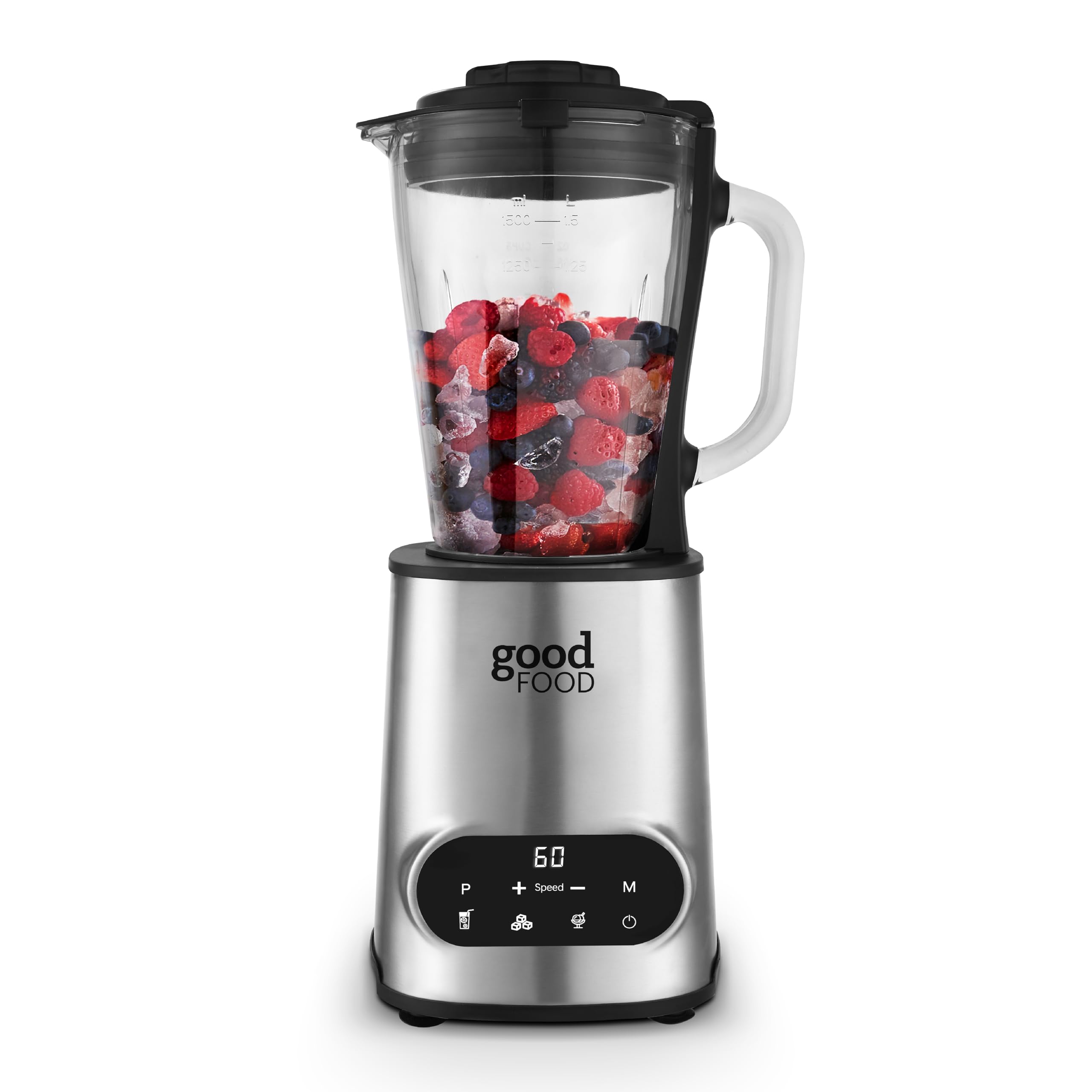 Tower Silver Gf12013 Digital 1.5L Jug Blender With 5 Speed Settings, 3 Pre-Set Programs, 1200W, Stainless Steel In | Size: A