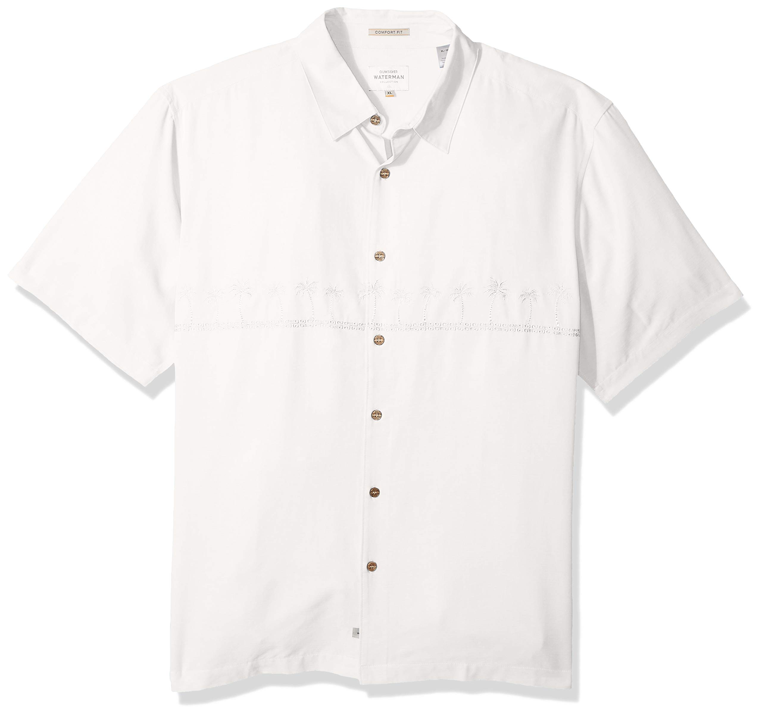 QuiksilverMen's Tahiti Palms 4 Button Up Floral Collared Shirt