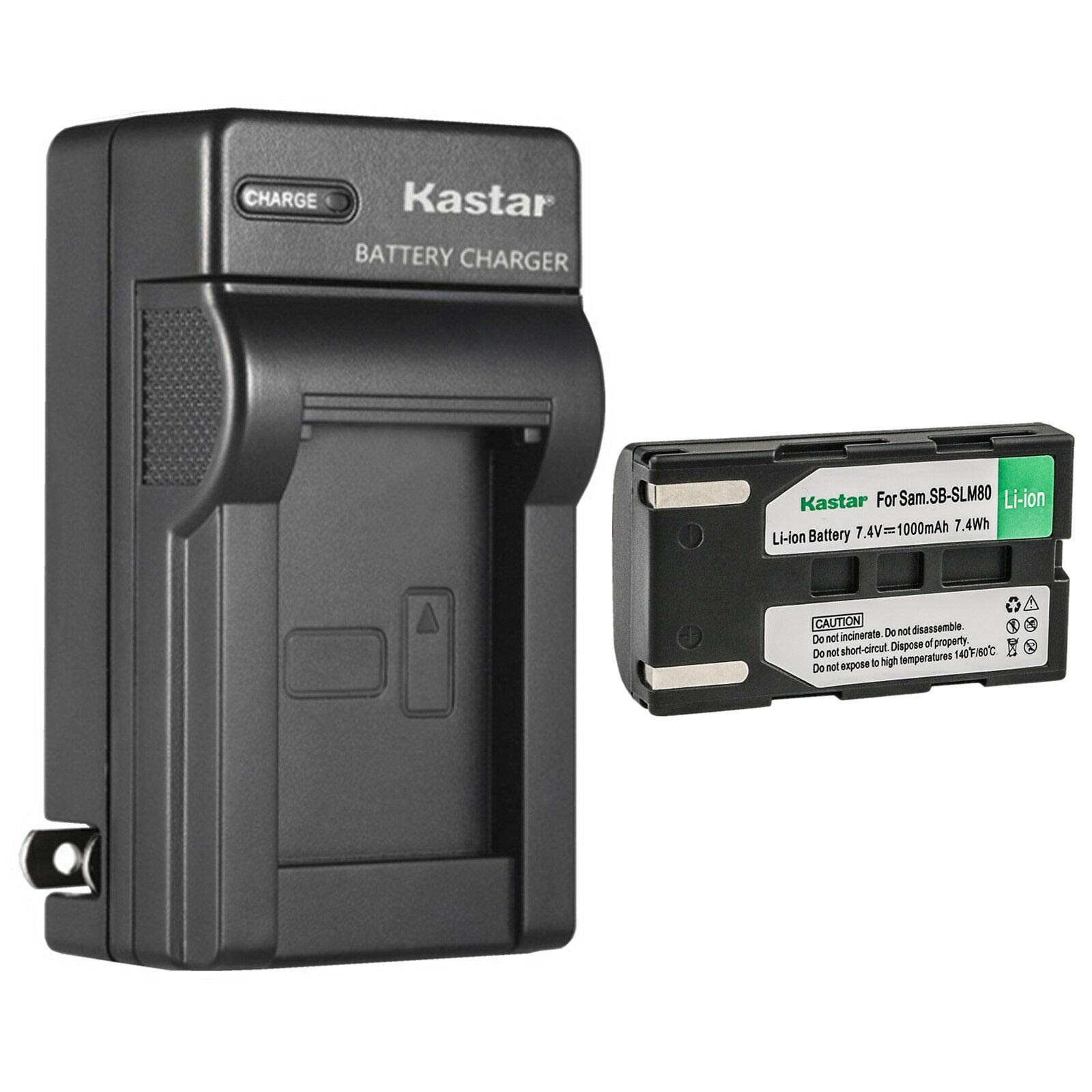 Kastar 1-Pack SB-LSM80 Battery and AC Wall Charger Replacement for Samsung SC-D975, SC-DC163, SC-DC164, SC-DC165, SC-DC171, SC-DC171U, SC-DC173,