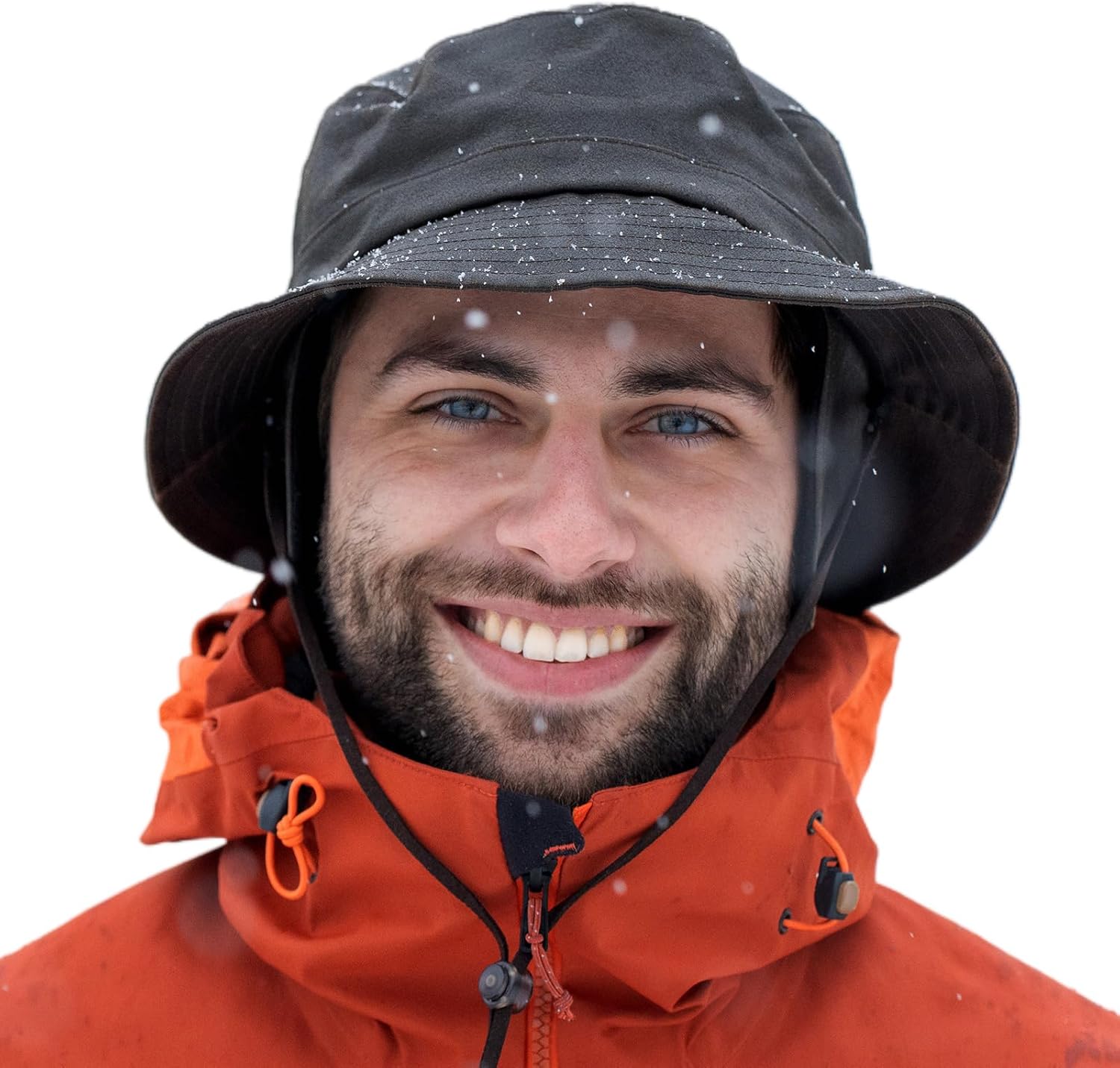 TOP-EX L/XL/XXL Waterproof Golf Bucket Rain Hat – Faux Leather Winter Fleece Hat with Ear Flaps for Cold Weather Unisex