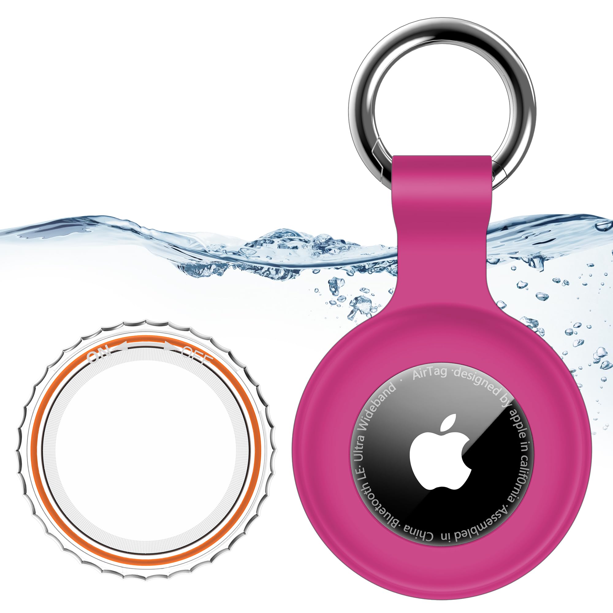 1|2|4Pack for Apple AirTag Holder with Keychain for Air Tag 2nd/1st Gen